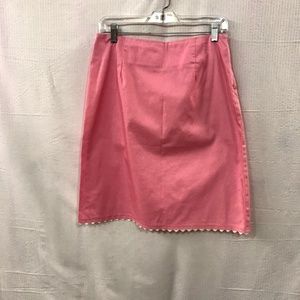 Ilyse Hart Ltd Pink Lace Trim A Line Skirt